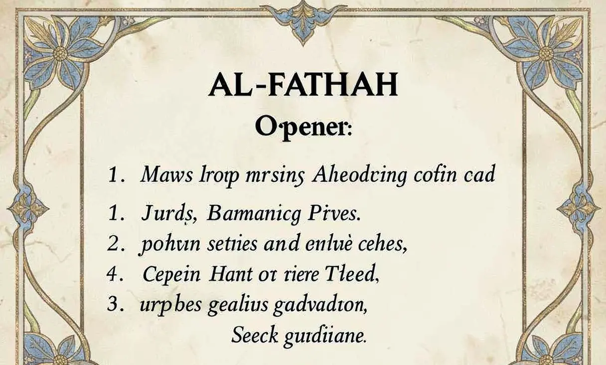 Surah 1: Al-Fatihah (The Opener)