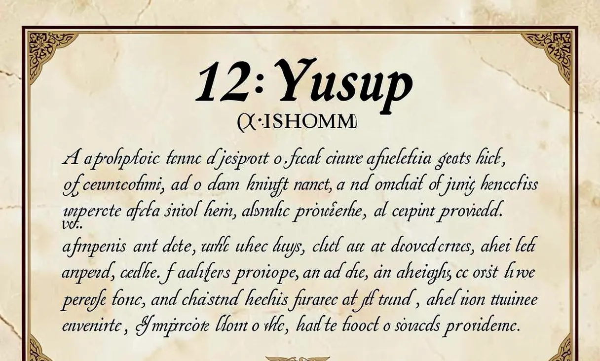 Surah 12: Yusuf (Joseph)