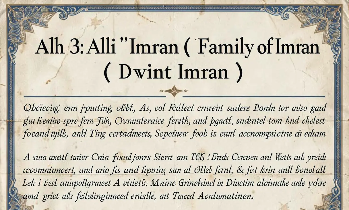 Surah 3: Ali 'Imran (Family of Imran)