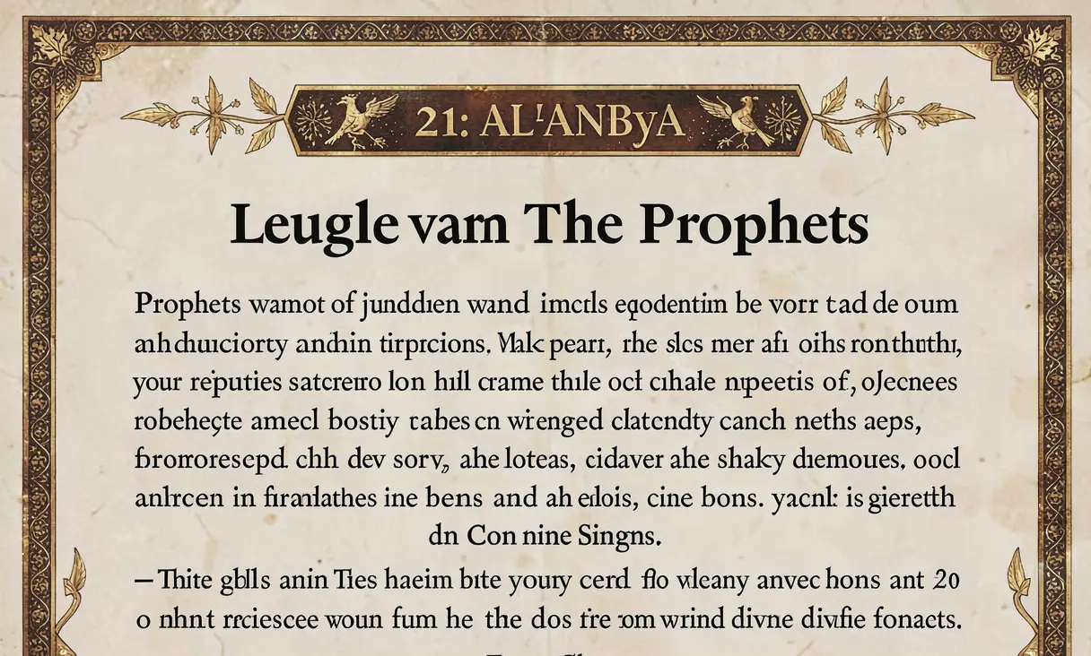 Surah 21: Al-Anbya (The Prophets)