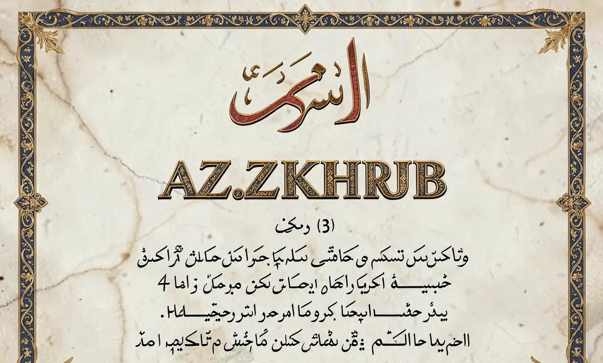 Surah 43: Az-Zukhruf (The Ornaments of Gold)
