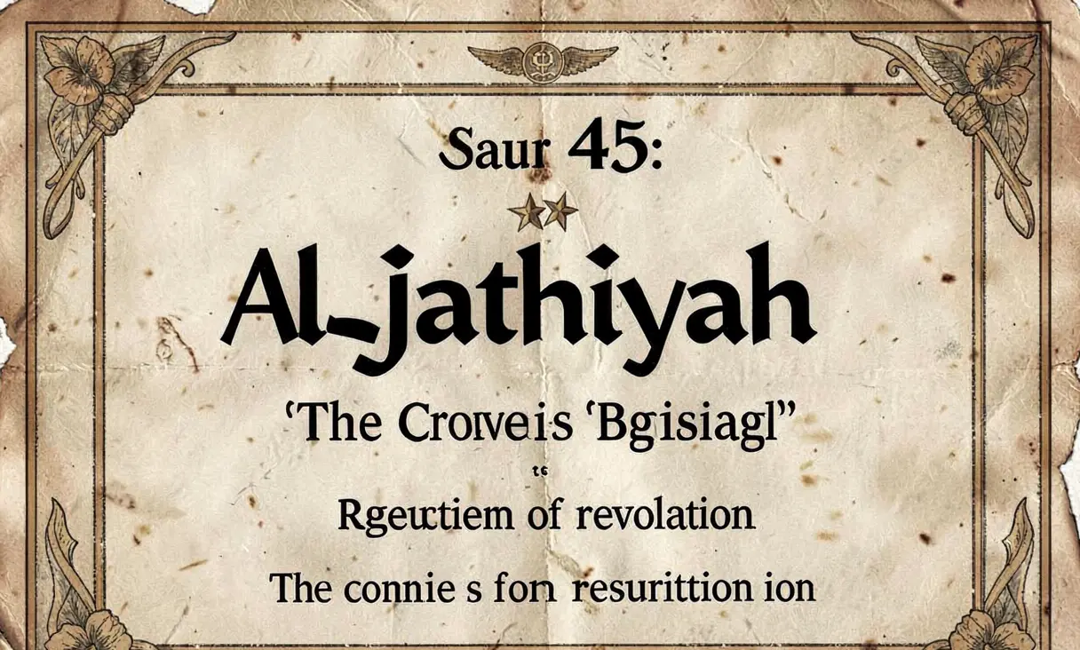 Surah 45: Al-Jathiyah (The Crouching)