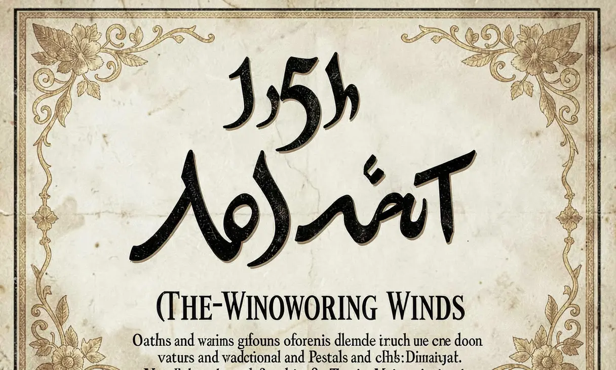 Surah 51: Adh-Dhariyat (The Winnowing Winds)