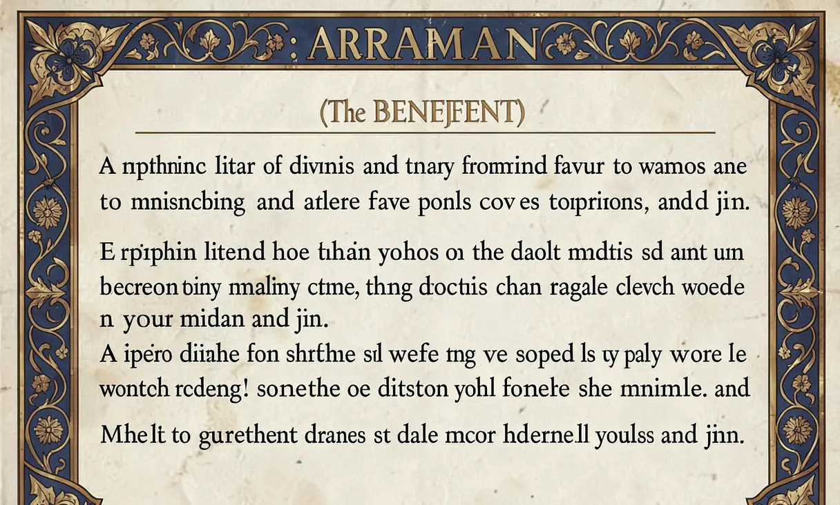 Surah 55: Ar-Rahman (The Beneficent)