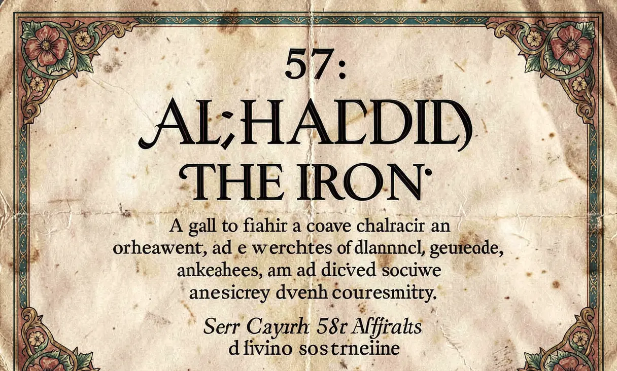 Surah 57: Al-Hadid (The Iron)