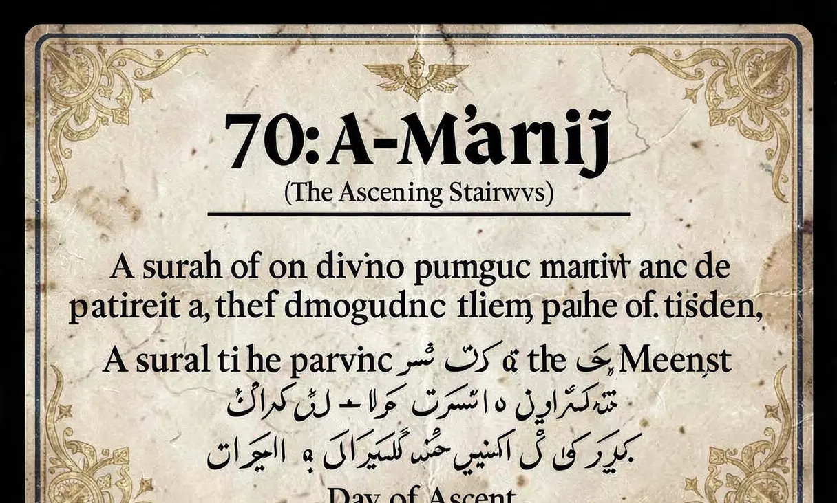 Surah 70: Al-Ma'arij (The Ascending Stairways)