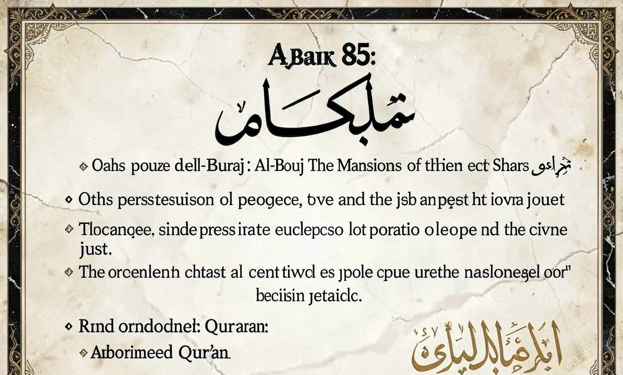 Surah 85: Al-Buruj (The Mansions of the Stars)