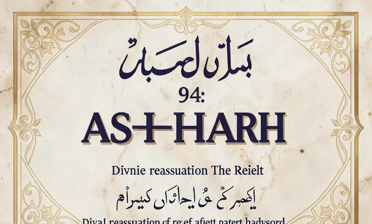 Surah 94: Ash-Sharh (The Relief)