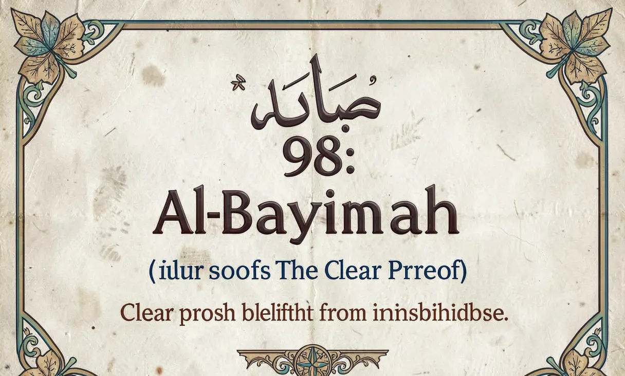 Surah 98: Al-Bayyinah (The Clear Proof)