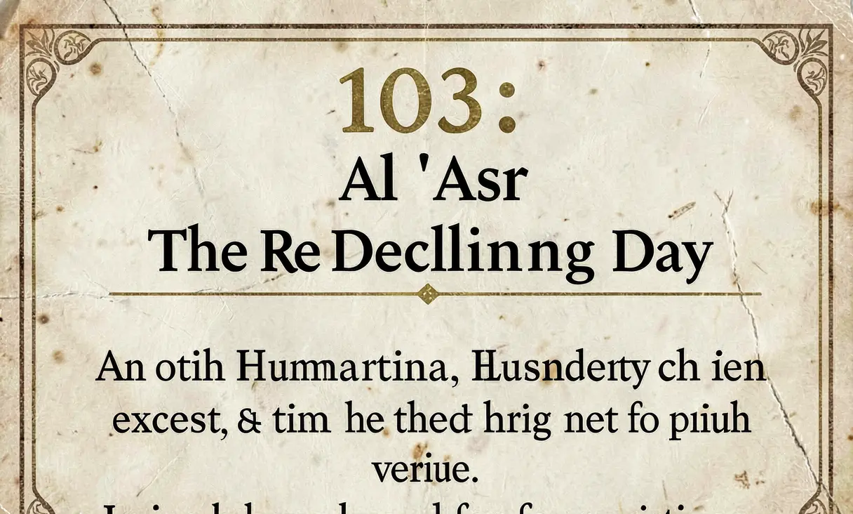 Surah 103: Al-'Asr (The Declining Day)