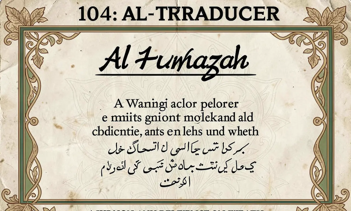 Surah 104: Al-Humazah (The Traducer)