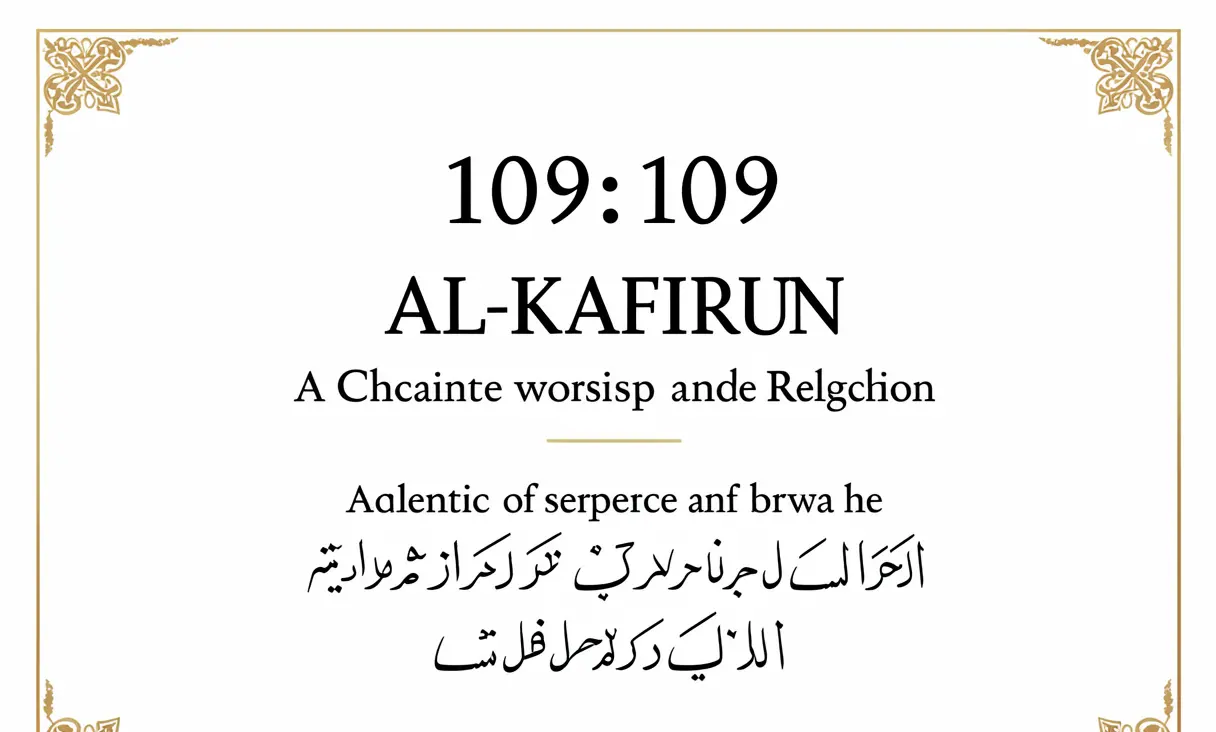 Surah 109: Al-Kafirun (The Disbelievers)