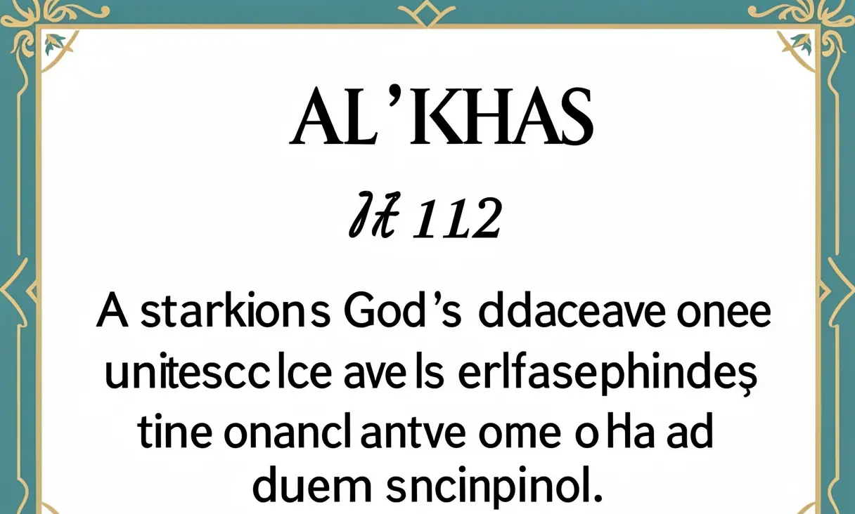 Surah 112: Al-Ikhlas (The Sincerity)